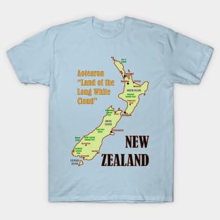 New Zealand Map T-Shirt